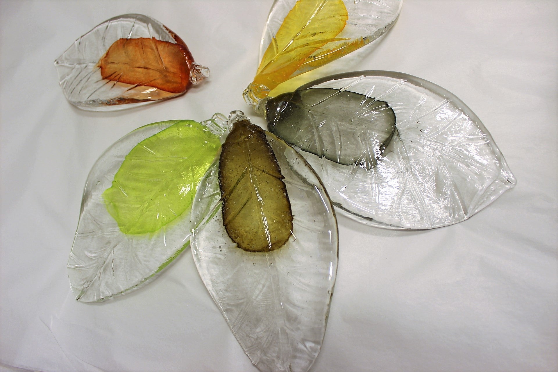 Fönstersmycke, Löv, Glas, 18 cm - Heta Hyttan